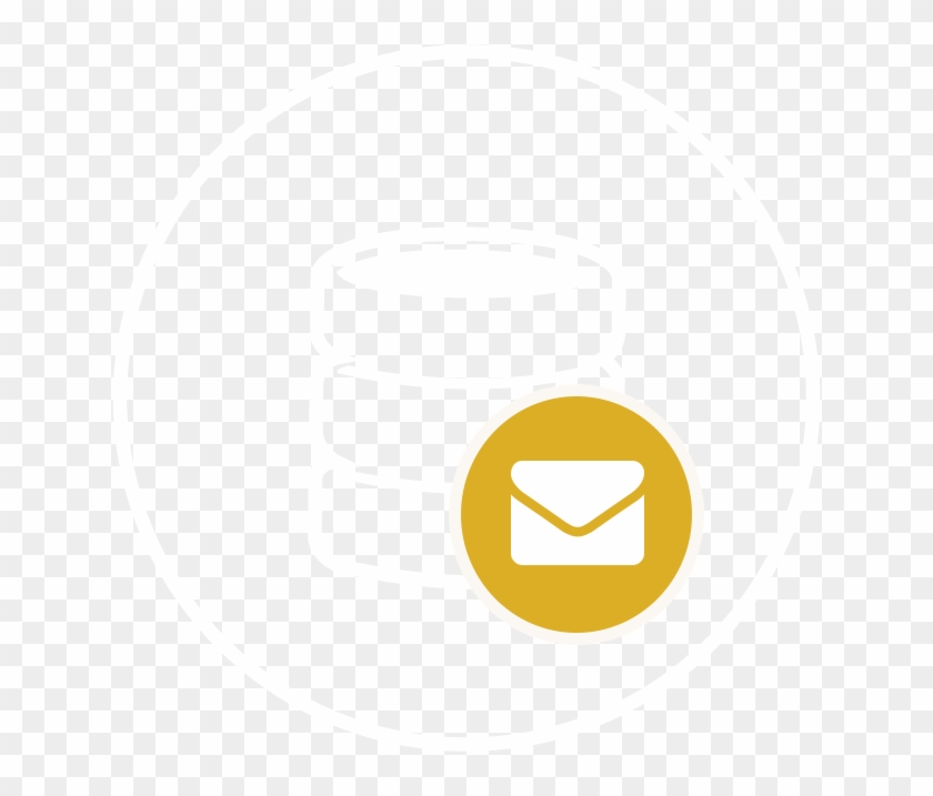 Database Email Icon - Circle Clipart #4158638