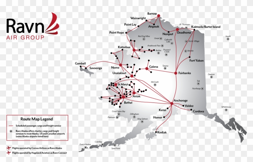 Route-map - Raven Air Alaska Clipart #4158718