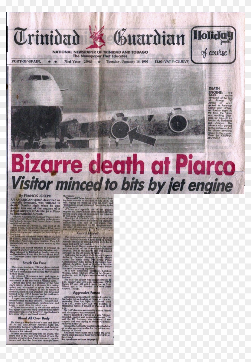 Late At Night In 1990 I Was Captain Of A Boeing 747 - Newspaper Clipart #4158879