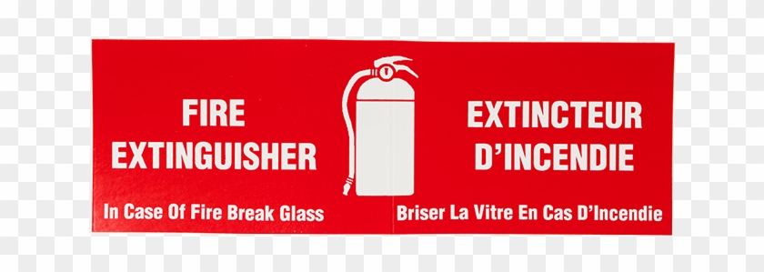 Bilingual Break Glass Label - Fire Extinguisher Clipart #4158974