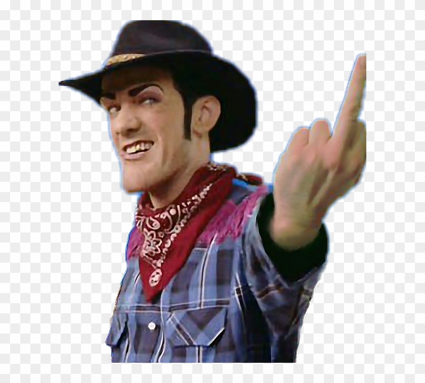 #robbierotten #lazytown #lazytownmemes #fuckyou #cowboy - Robbie Rotten Middle Finger Clipart #4159184