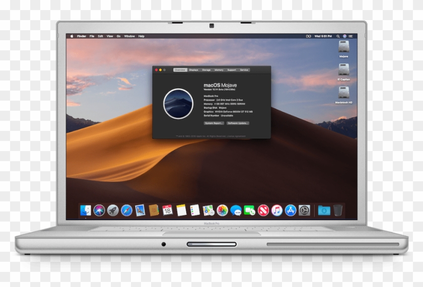 Macos Mojave Is Apple's Latest Desktop Operating System - Macos Mojave Macbook Pro 2011 Clipart #4159292