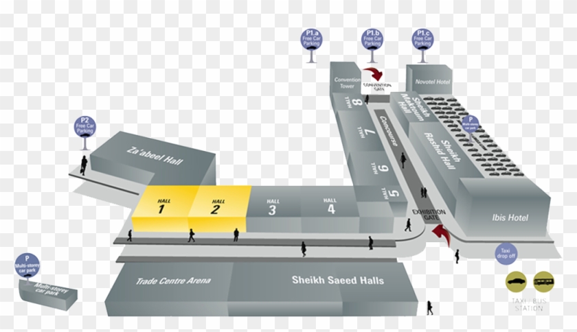 Map - Dubai International Convention Centre Plan Clipart #4159702