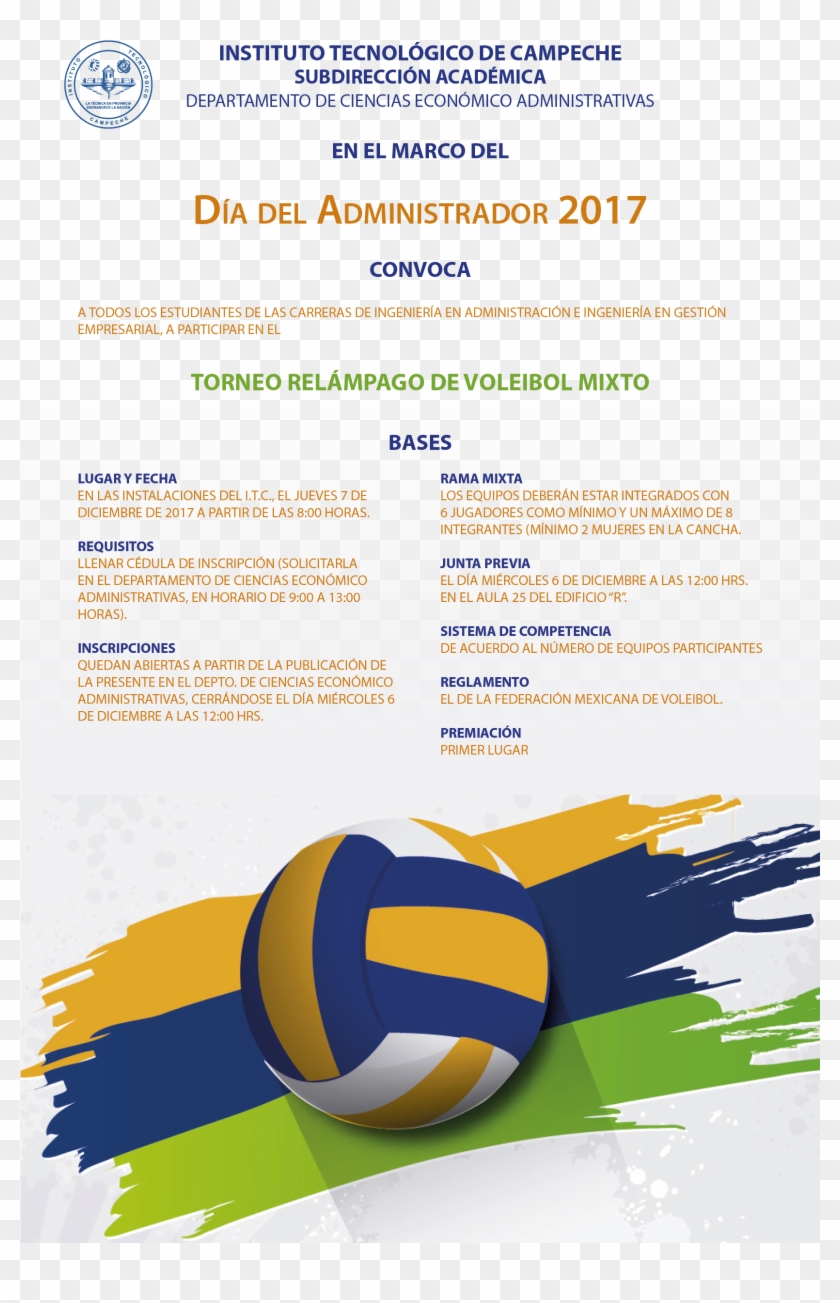 Cartel Torneo Relampago Voleibol - Logo Spike Volleyball Png Clipart #4159828