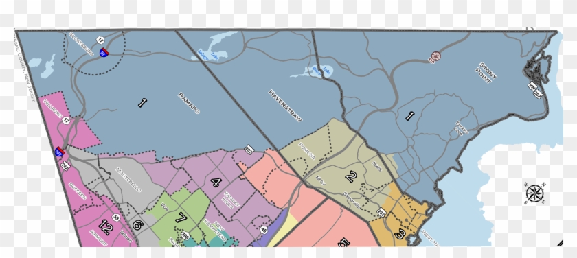 Rockland County Legislative District 1 Is The Largest - Atlas Clipart