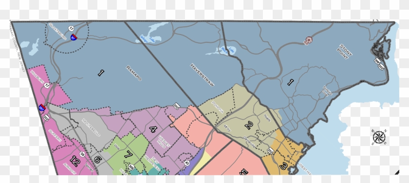 Rockland County Legislative District 1 Is The Largest - Atlas Clipart #4160582