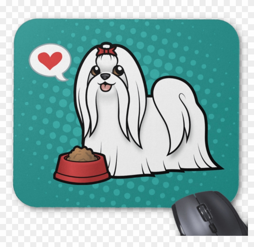 Maltese Lover Mousepad - Cartoon Clipart