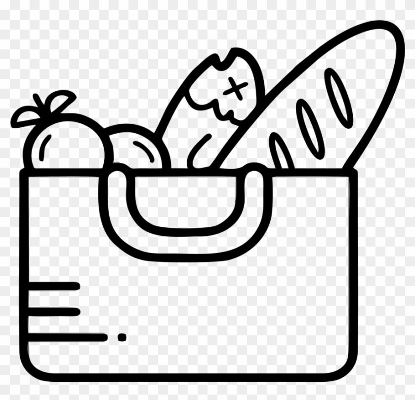 Vector Black And White Download Grocery Store Computer - Grocery Store Clipart