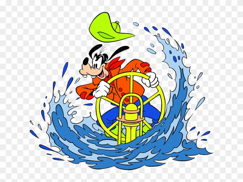 Donald Duck Clipart Disney Mickey Ear - Goofy On A Boat - Png Download