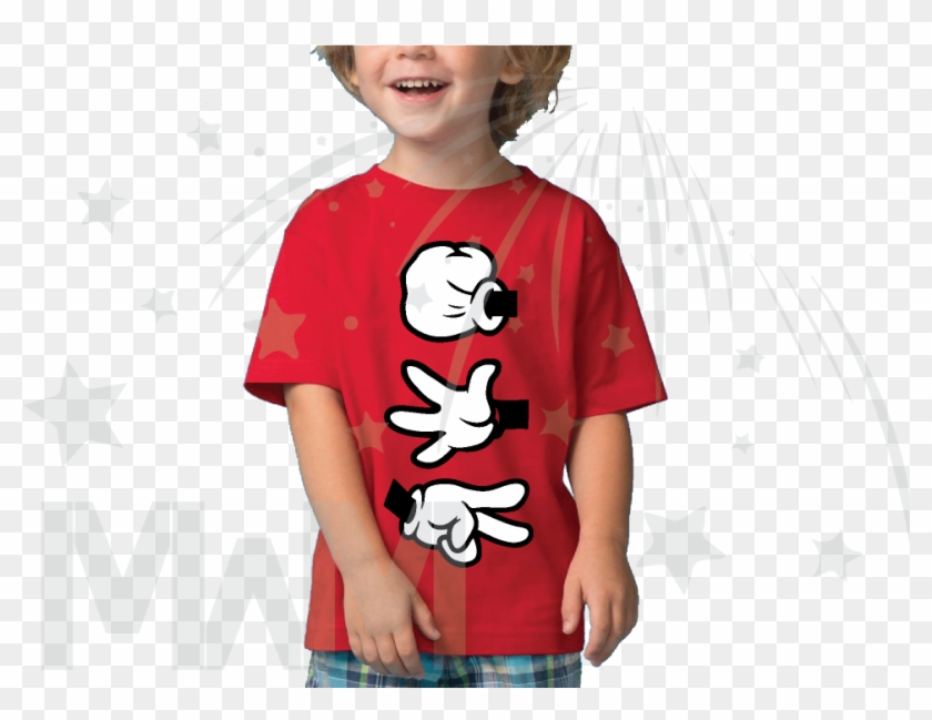 Rock Paper Scissors Disney Mickey Mouse Hands Cool - Mickey Mouse T Shirt Xmas Boys Clipart