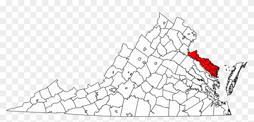Northern Neck - Map Of Virginia Counties Clipart #4162871