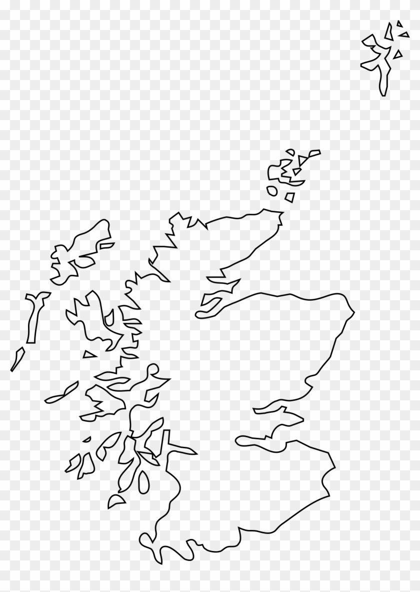 This Free Icons Png Design Of Map Of Scotland - Map Of Scotland Outline Clipart