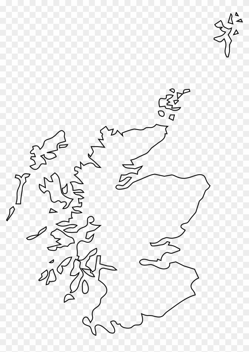 This Free Icons Png Design Of Map Of Scotland - Map Of Scotland Outline Clipart #4163236