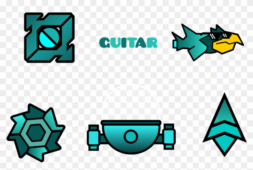 Guitar Hero Styles Logo 4 By William - Geometry Dash Icon De Guitar Clipart #4163237