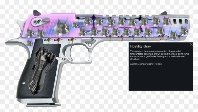 Hostility Gray -gizmo - Desert Eagle 6 Barrel Clipart