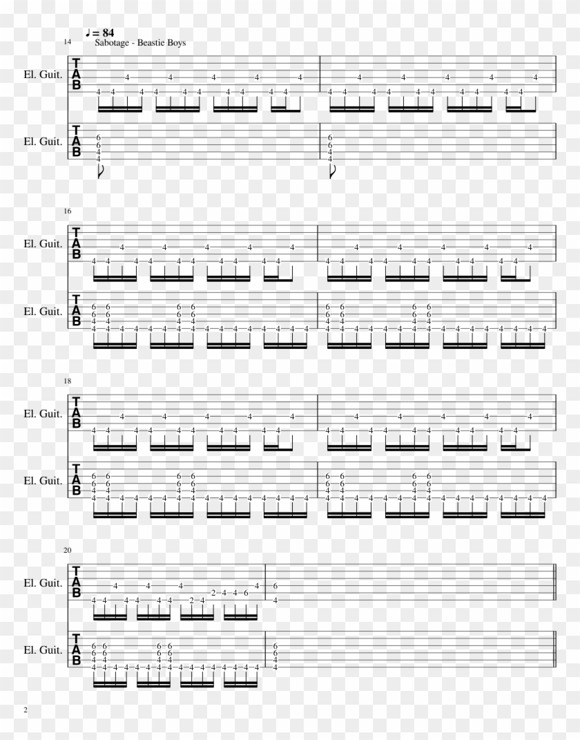 Guitar Hero 3 Medley Sheet Music 2 Of 4 Pages - Ноты Для Гитары Clipart #4163492
