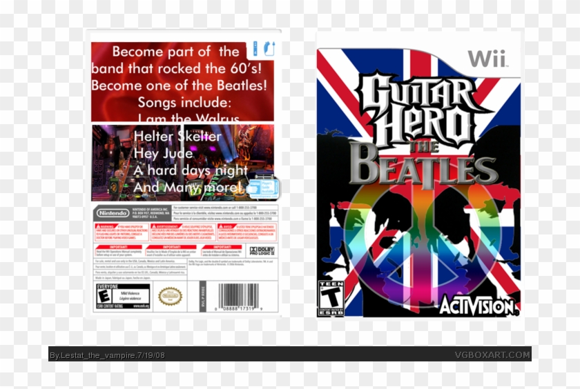 The Beatles Box Art Cover - Guitar Hero The Beatles Ps2 Clipart