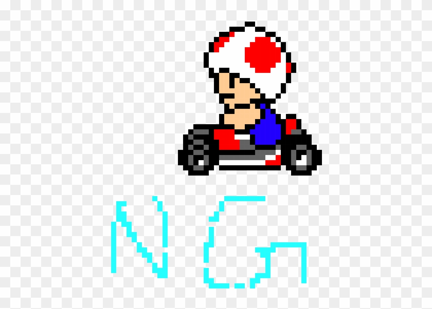Toad Mario Kart - Toad Pixel Art Minecraft Clipart