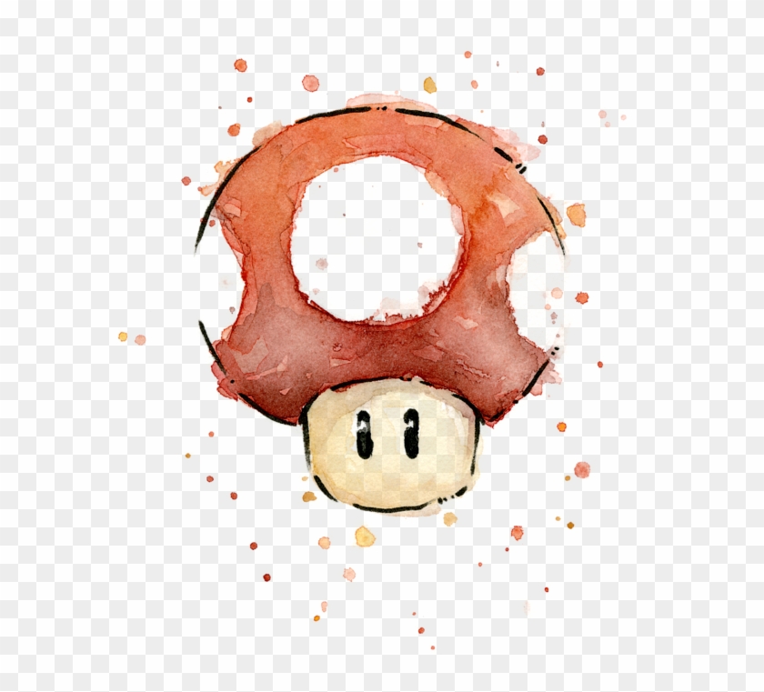 Bleed Area May Not Be Visible - Super Mario Bros Watercolor Clipart #4164342