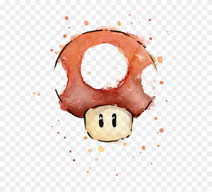 Bleed Area May Not Be Visible - Super Mario Bros Watercolor Clipart
