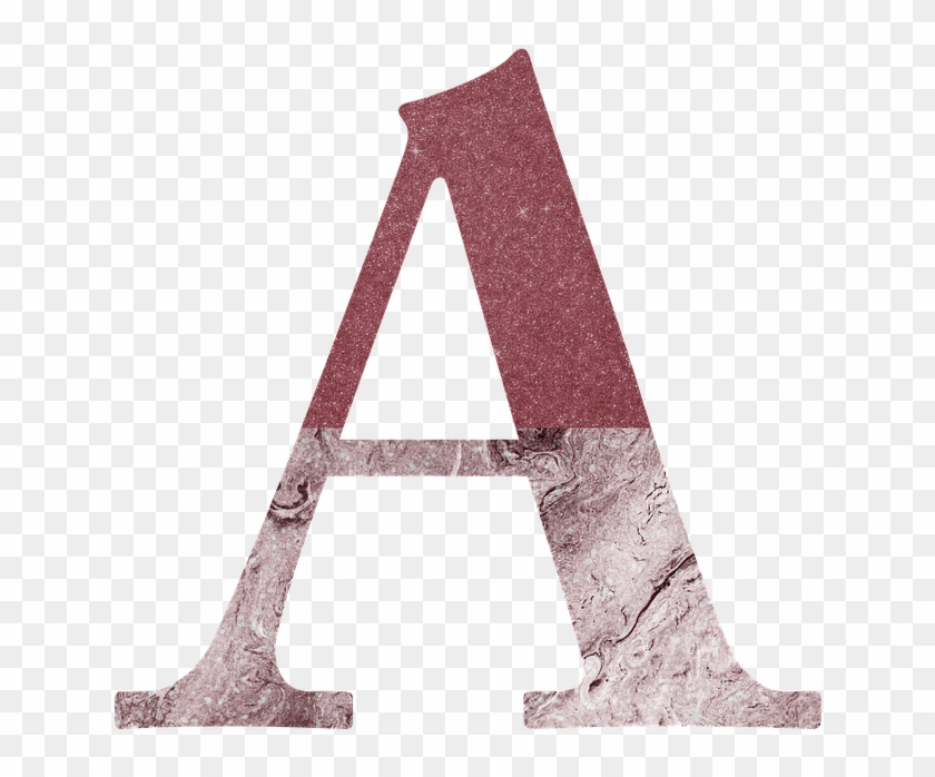Letter A Alphabet A Letter Marble Rose Gold - Letter A In Rose Gold Clipart