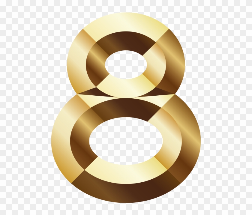 8 Golden Numbers - Circle Clipart #4164915