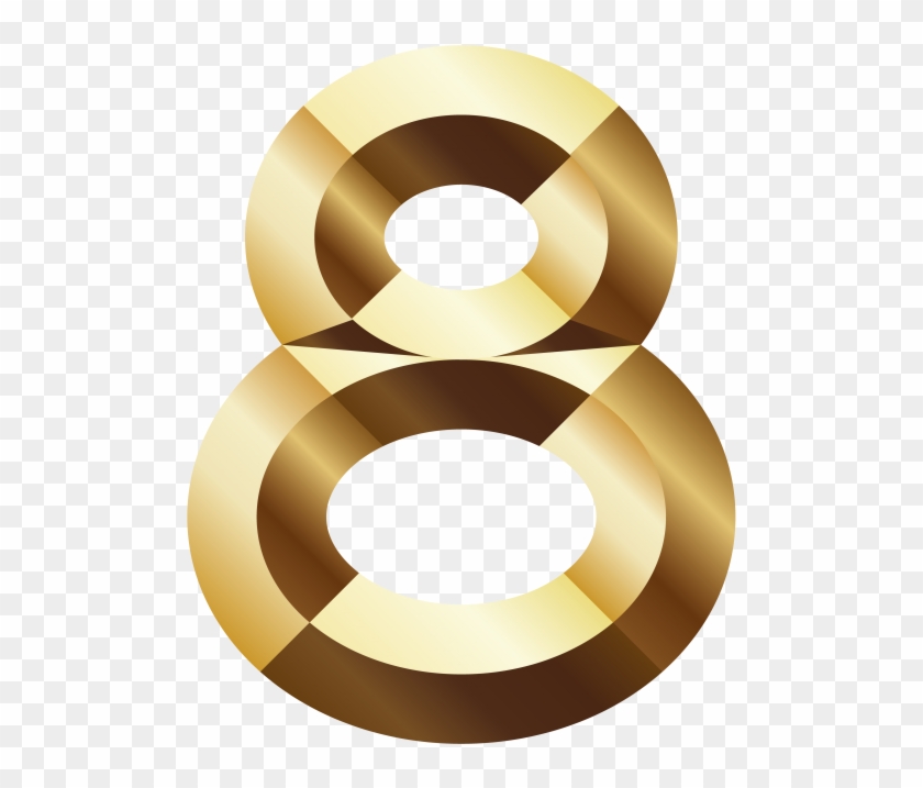 8 Golden Numbers - Circle Clipart