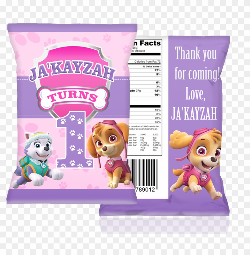 Sky Paw Patrol Chip Bag, Paw Patrol Party Favors, Paw - Cartoon Clipart