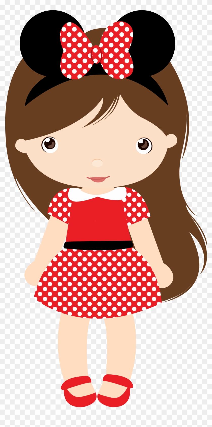 Girly Clipart Heart - Clipart Of Dolls Png Minnie Mouse Transparent Png