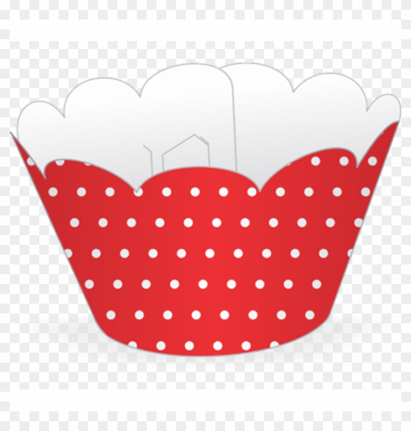 Saia Para Mini Cupcake Vermelha Poá Branco - Blue Clipart