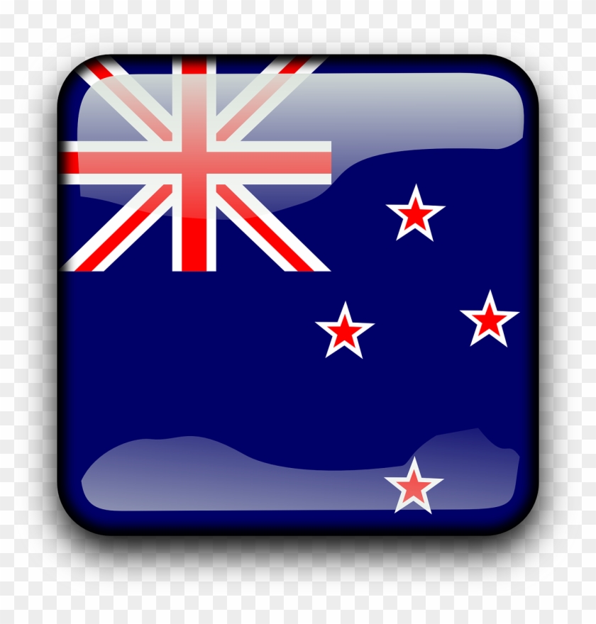 New Zealand Flag Country Png Image - New Zealand Flag Icon Clipart #4166607