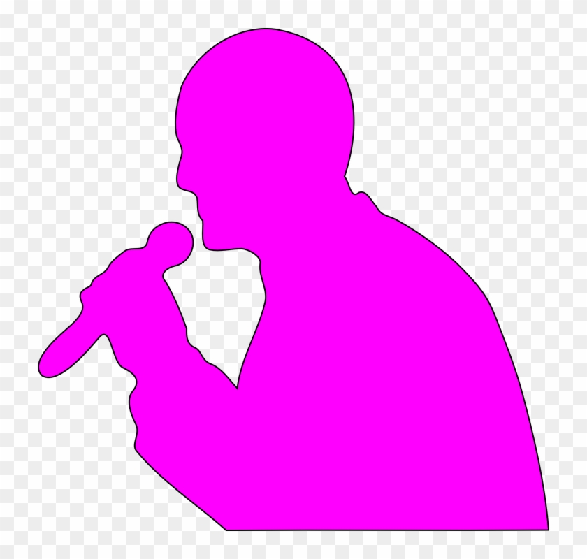 Man Addresssing Microphone Mic Cordless Pink - Microphone Clip Art - Png Download