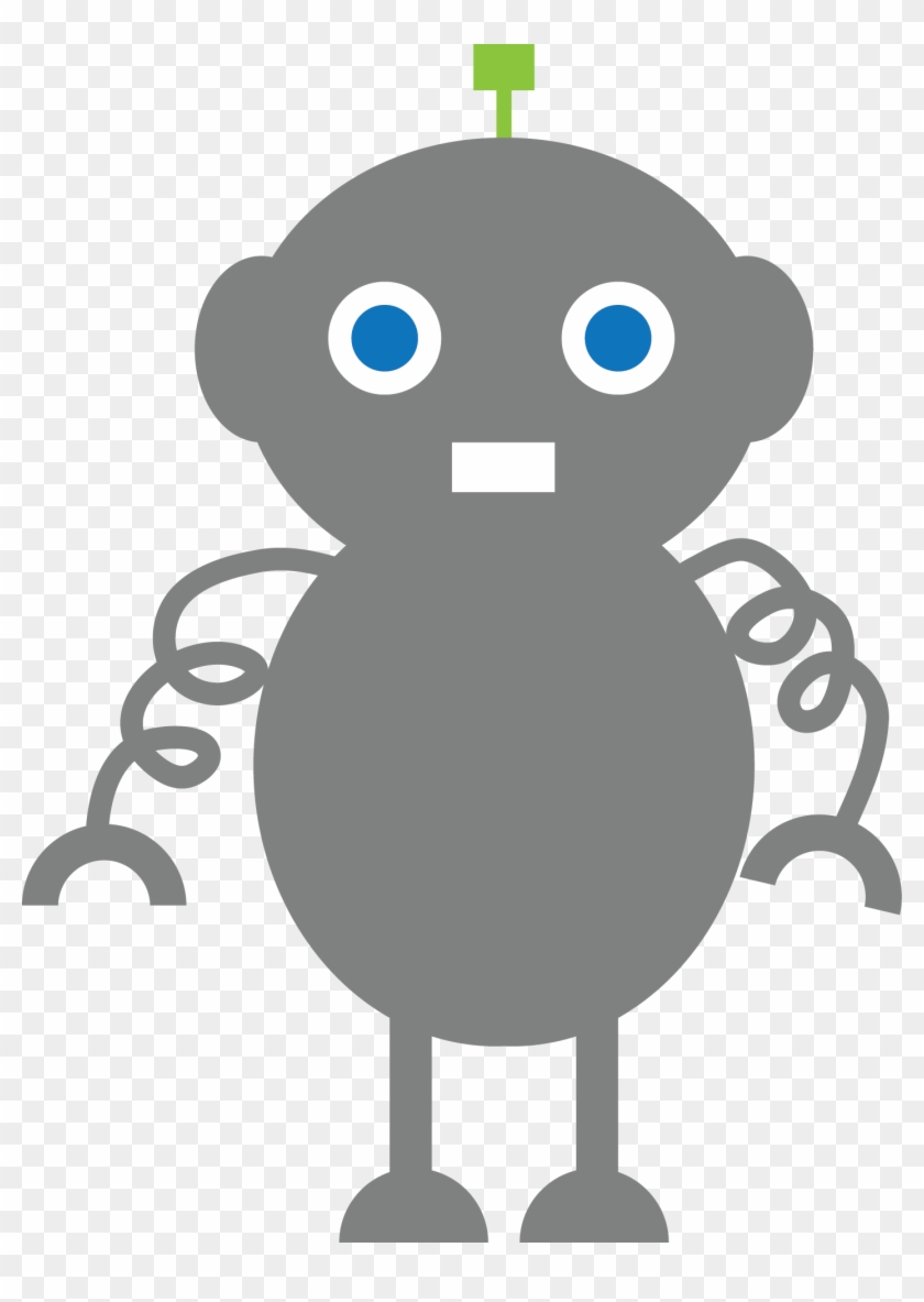 Robot - Quadro Infantil Preto E Branco Clipart