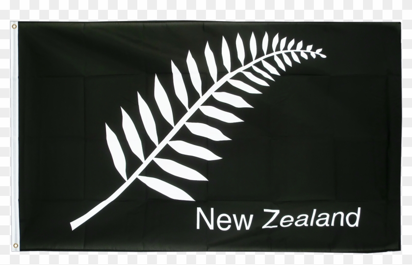 New Zealand Feather All Blacks Ft Flag - New Zealand Fern Clipart #4167725