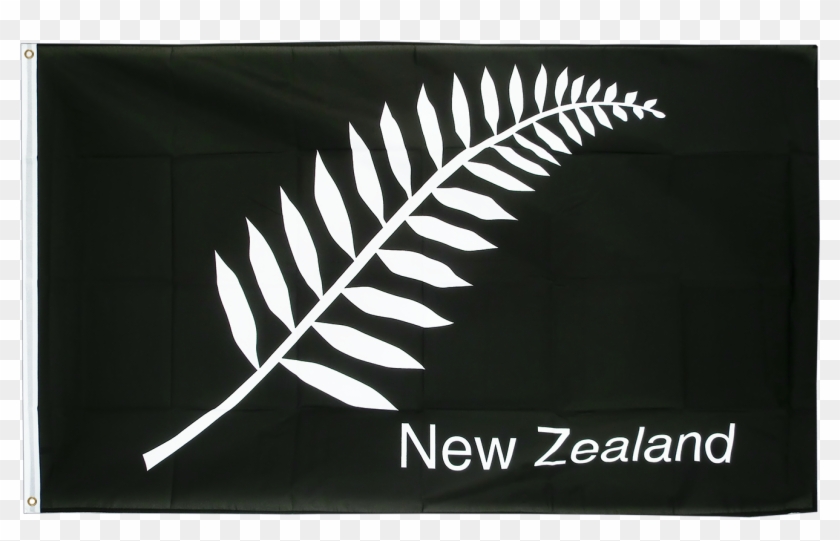 New Zealand Feather All Blacks Ft Flag - New Zealand Fern Clipart