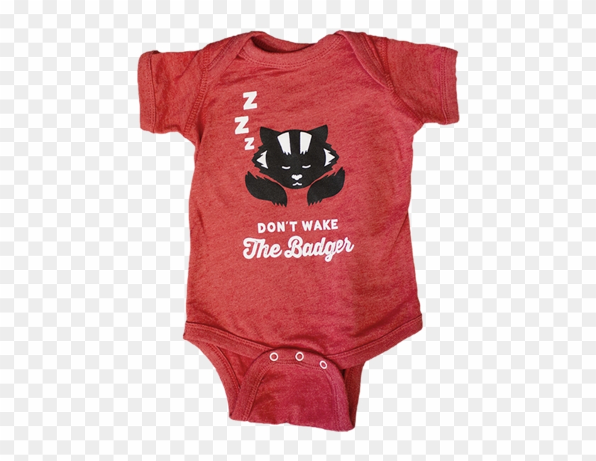 Badger Onesie Front Red Grande - T-shirt Clipart #4168496