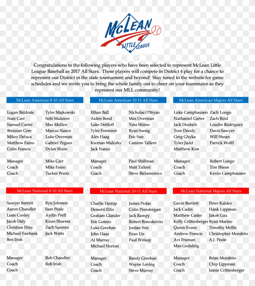 Mclean Little League Clipart