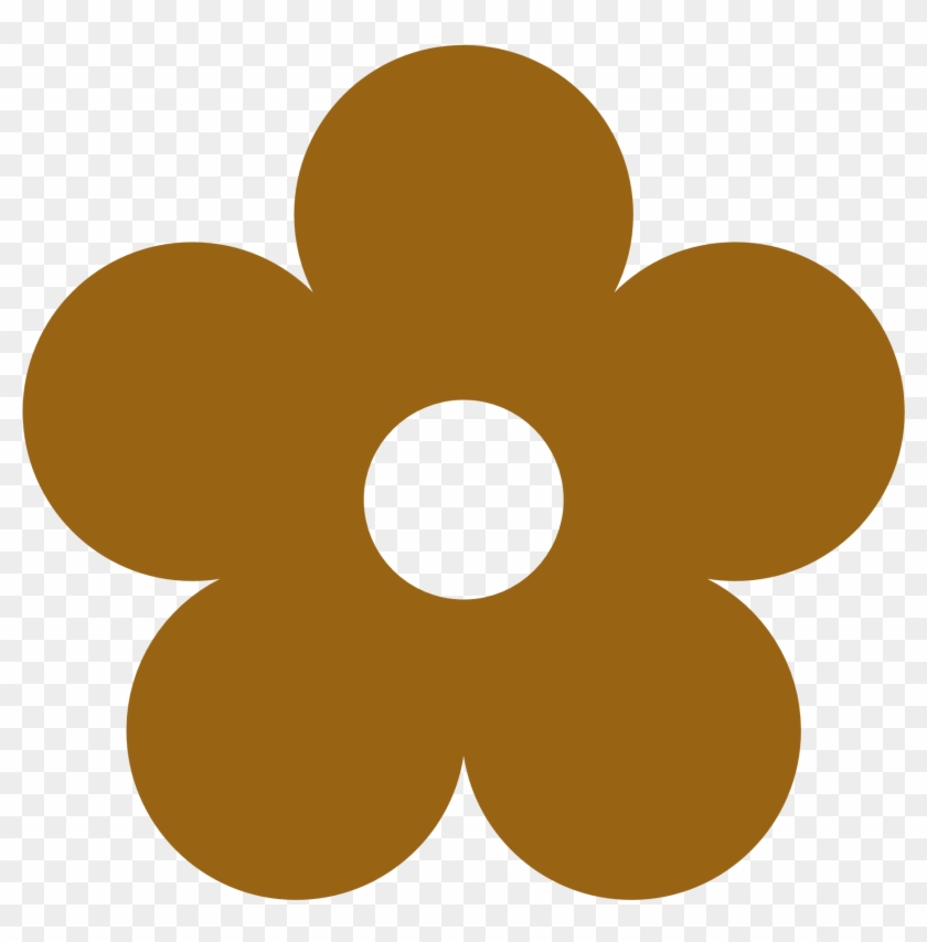 Burgundy And Gold Floral Elements - Clip Art Color Flower - Png Download