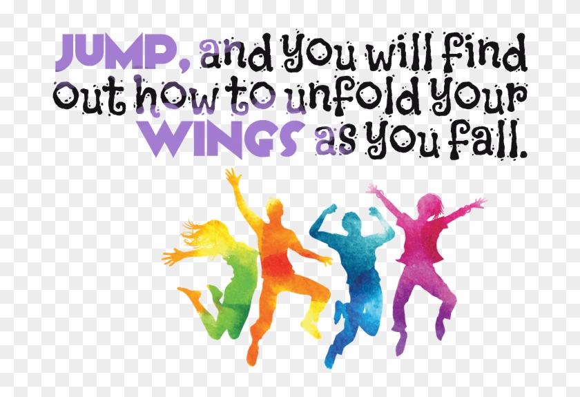 Courage Quotes Png Picture - People Jump Png Clipart