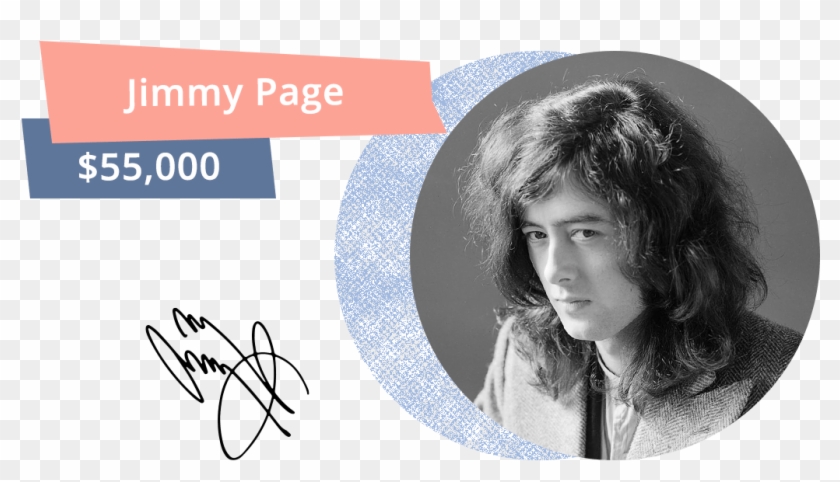 An Autographed Guitar Of Jimmy Page, Led Zeppelin Founder - Jimmy Page Clipart #4170396