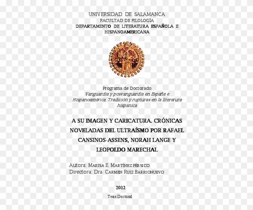 Pdf - University Of Salamanca Clipart