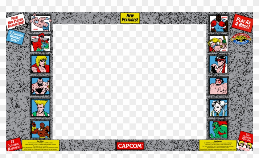 Alt Text - Street Fighter 2 Bezel Png Clipart