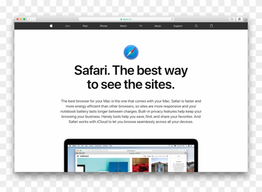 Photo Of Safari Web Browser - Safari Mac Browser Png Clipart