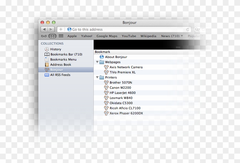 Safari Bonjour Bookmarks Clipart