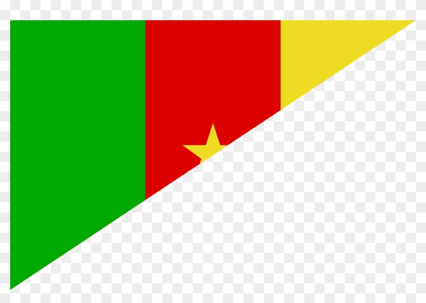 Diagonal Flag Cameroon Tl - Flag Clipart
