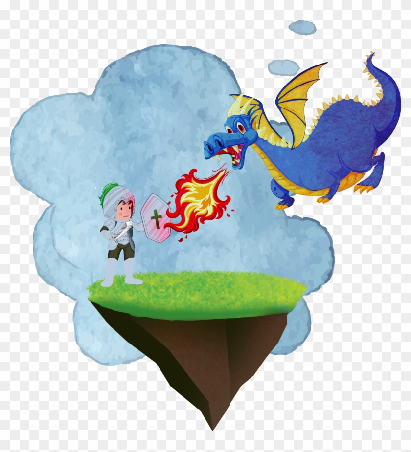 Dragon-scene - Illustration Clipart