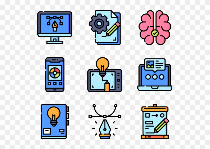 Design Thinking - Web Design Icons Clipart #4174269