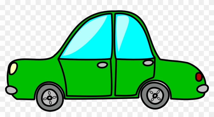 Car Green Auto Automobile Transportation Transport - Free Clip Art Car - Png Download