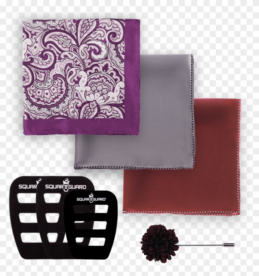 Plum Paisley, Silver Dotted, Burgundy Dotted & Merlot - Paisley Clipart #4175143