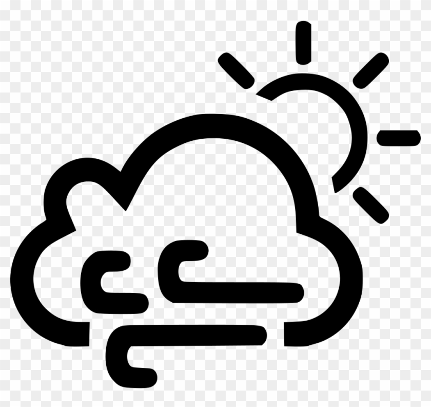 Cloud Wind Windy Sun Sunny Svg Png Icon Free Download - Hot And Cold Icon Clipart
